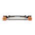 Loaded Fathom (Strata graphic) longboard skateboard complete with Orangatang Dad Bods (80a, orange) - profile view