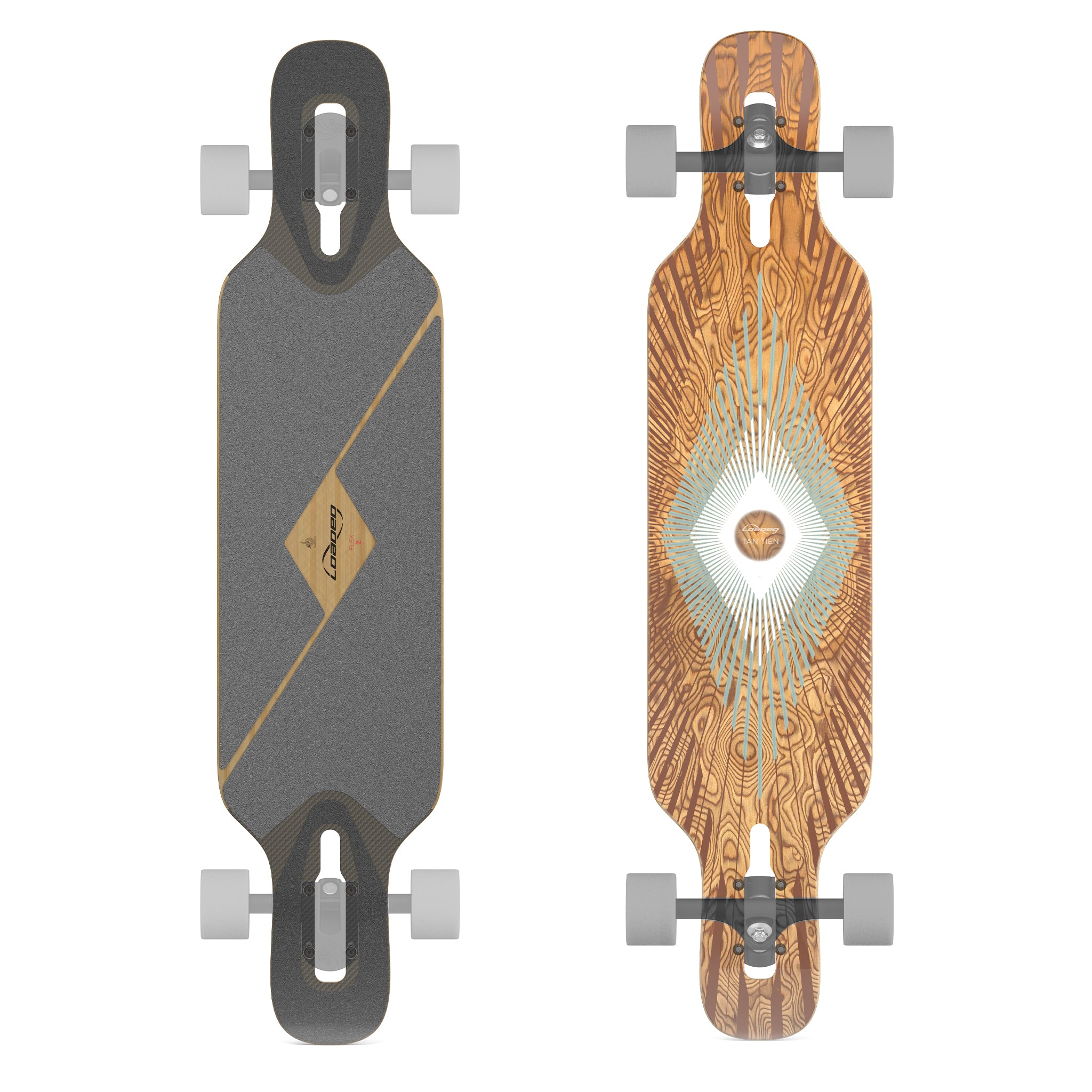 Loaded Tan Tien Prism custom complete longboard skateboard