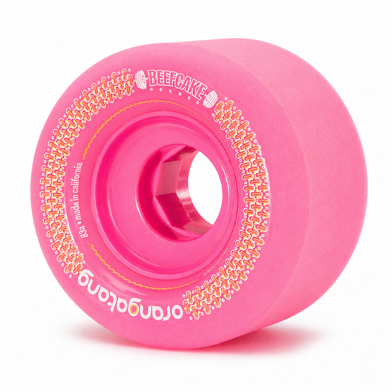 Orangatang 73mm Beefcake (83a, pink) longboard skateboard wheel