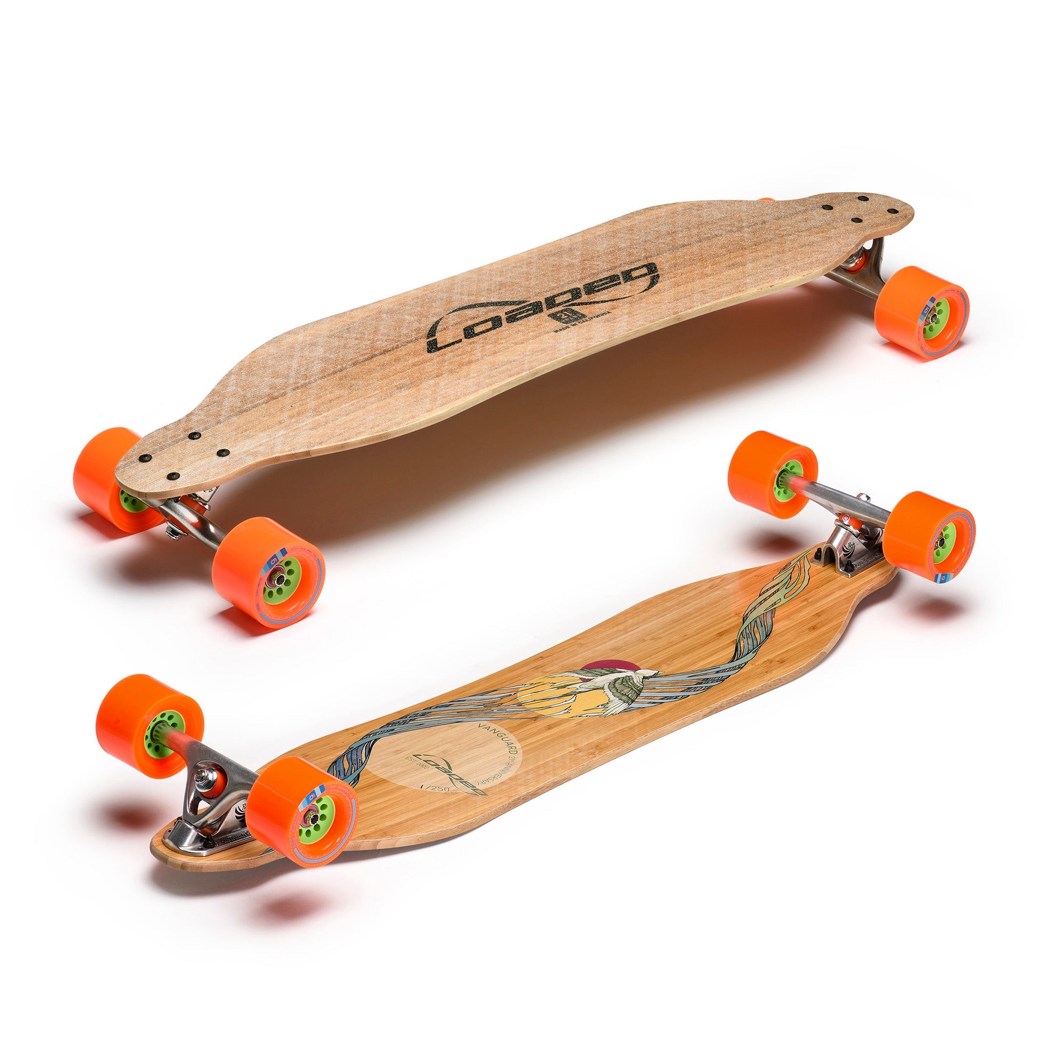 Vanguard Longboard Skateboard Flex, Performance, Carving, Pumping