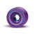Purple skateboard wheel with a decorative design and blue detailing