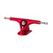 Red skateboard truck with a shiny finish